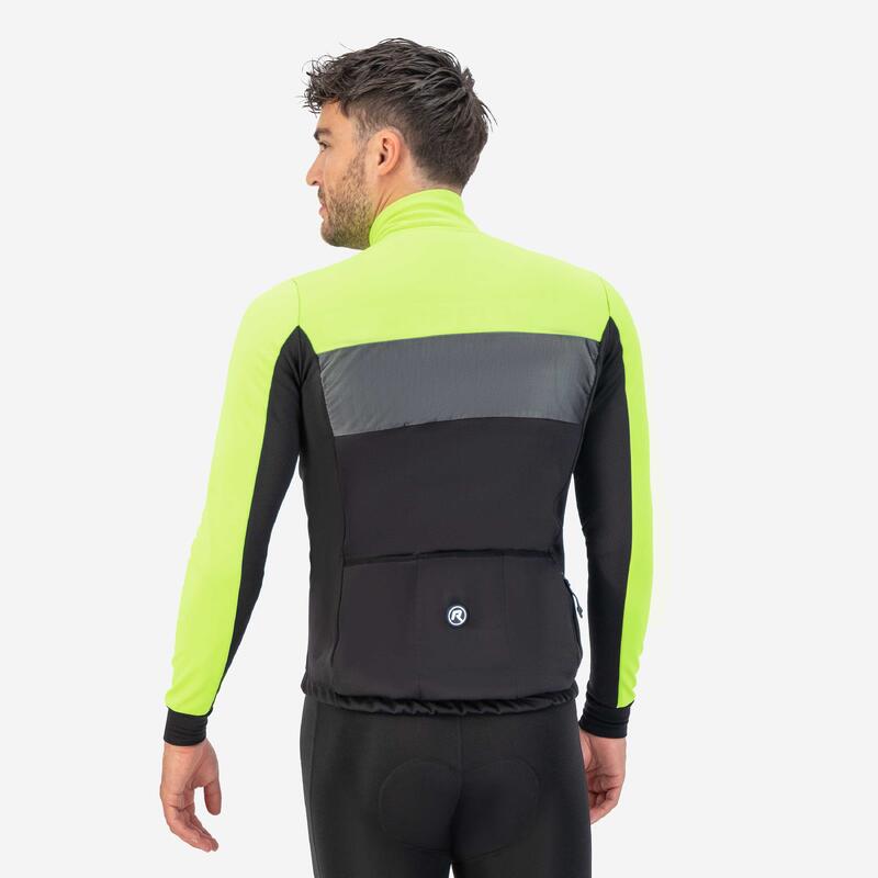 Chaqueta Softshell Ciclismo Siroko J1 Domestique - Amarillo/Negro