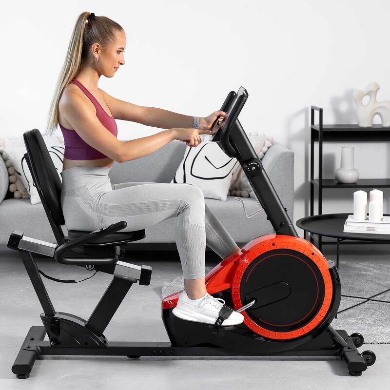 Rower stacjonarny treningowy leżący Hop-Sport Pulse