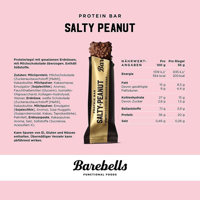 Barebells barre protéinée (55g) | Salty Peanut