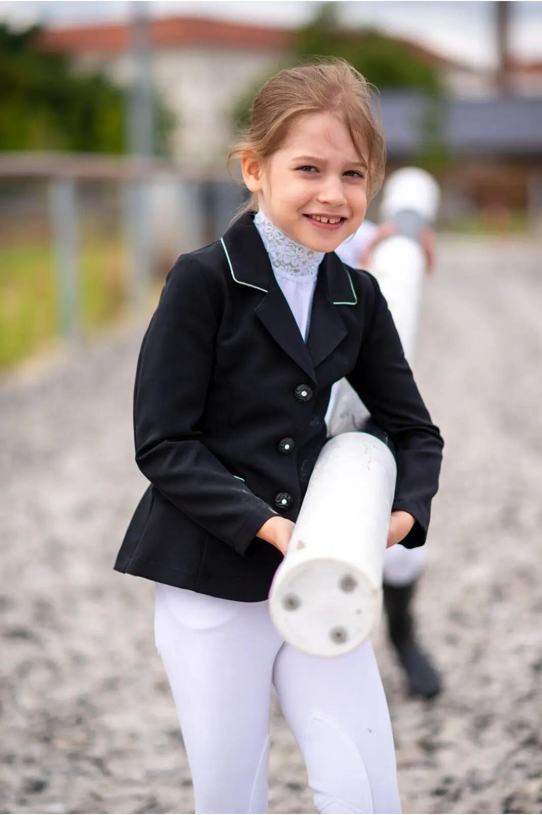 Lovas Versenyzakó Crystal Purity Kids - Softshell, fekete 2/3