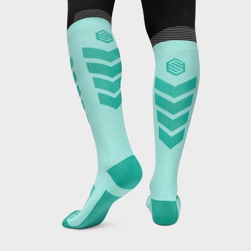 Heren en Dames Wintersport Snowboard- en skisokken Aoraki Turquoise Turquoise