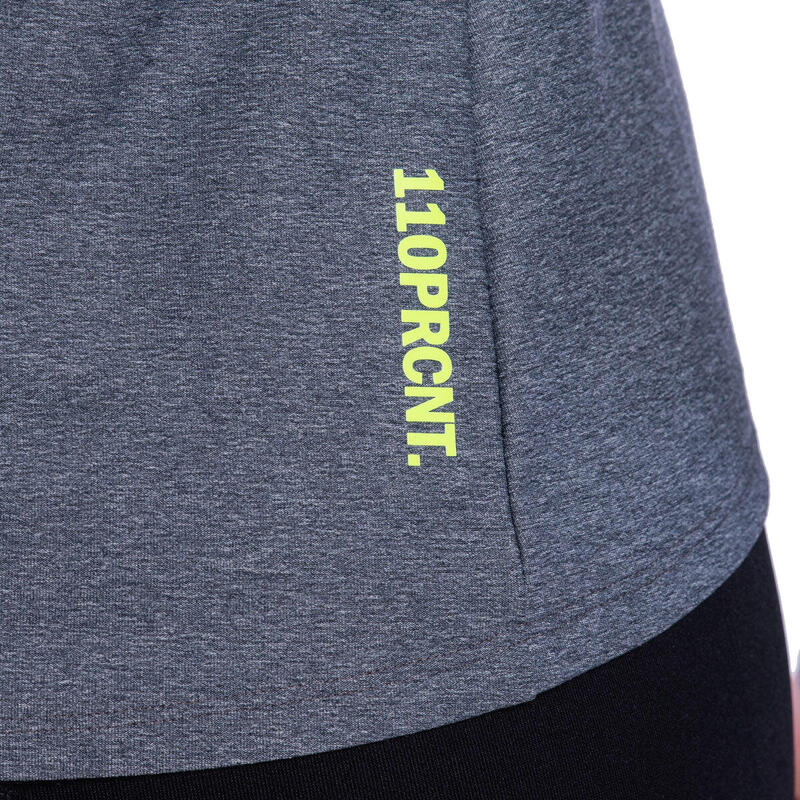 女裝Logo修身透氣跑步健身運動長袖T恤 - 灰色