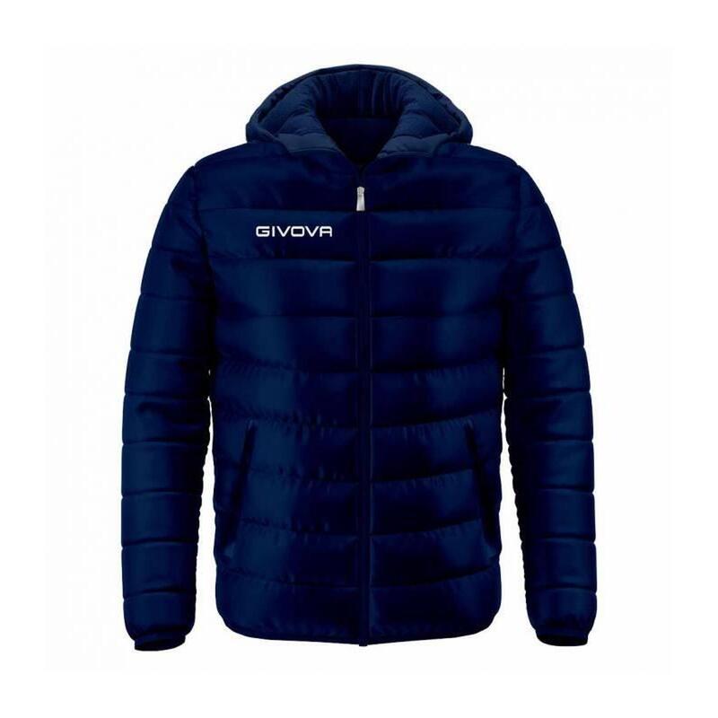 Chaquetón acolchado fútbol Givova Olanda azul marino