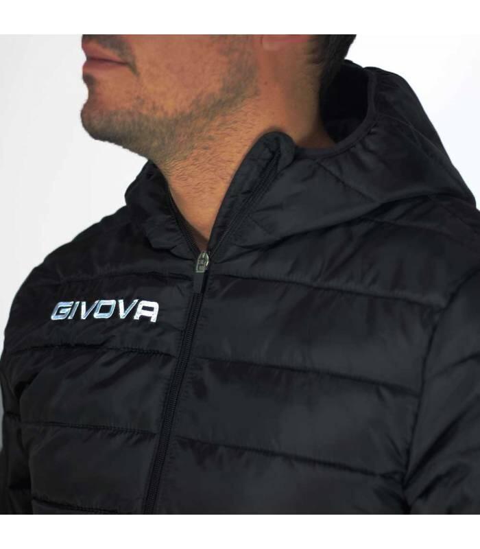 Chaquetón acolchado fútbol Givova Olanda negro 3/4