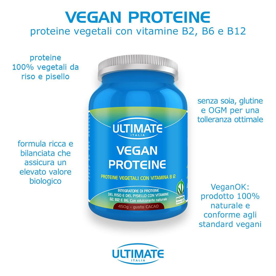 Integratore alimentare - VEGAN PROTEINE CACAO - 450g 6/7