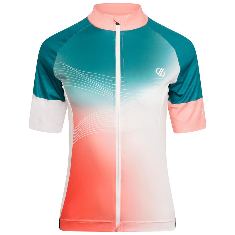 Stimulus Maillot de cyclisme à manches courtes zippé pour femme