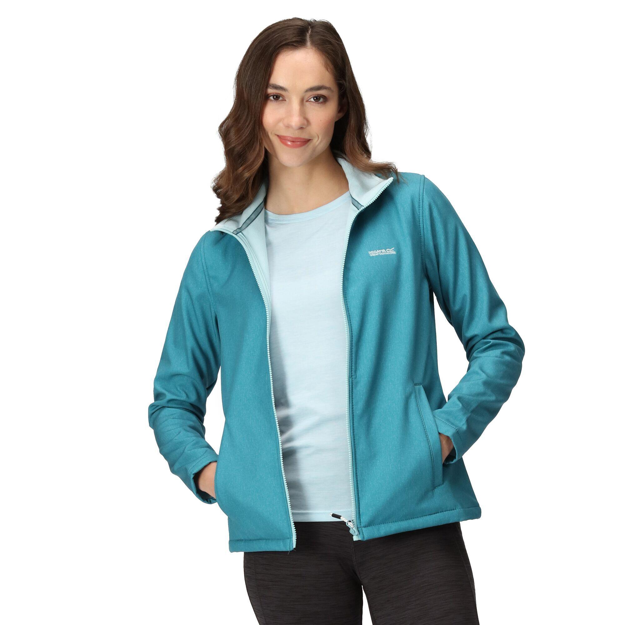 Softshell senderismo mujer resistente Regatta Connie V, turquoise 7/7
