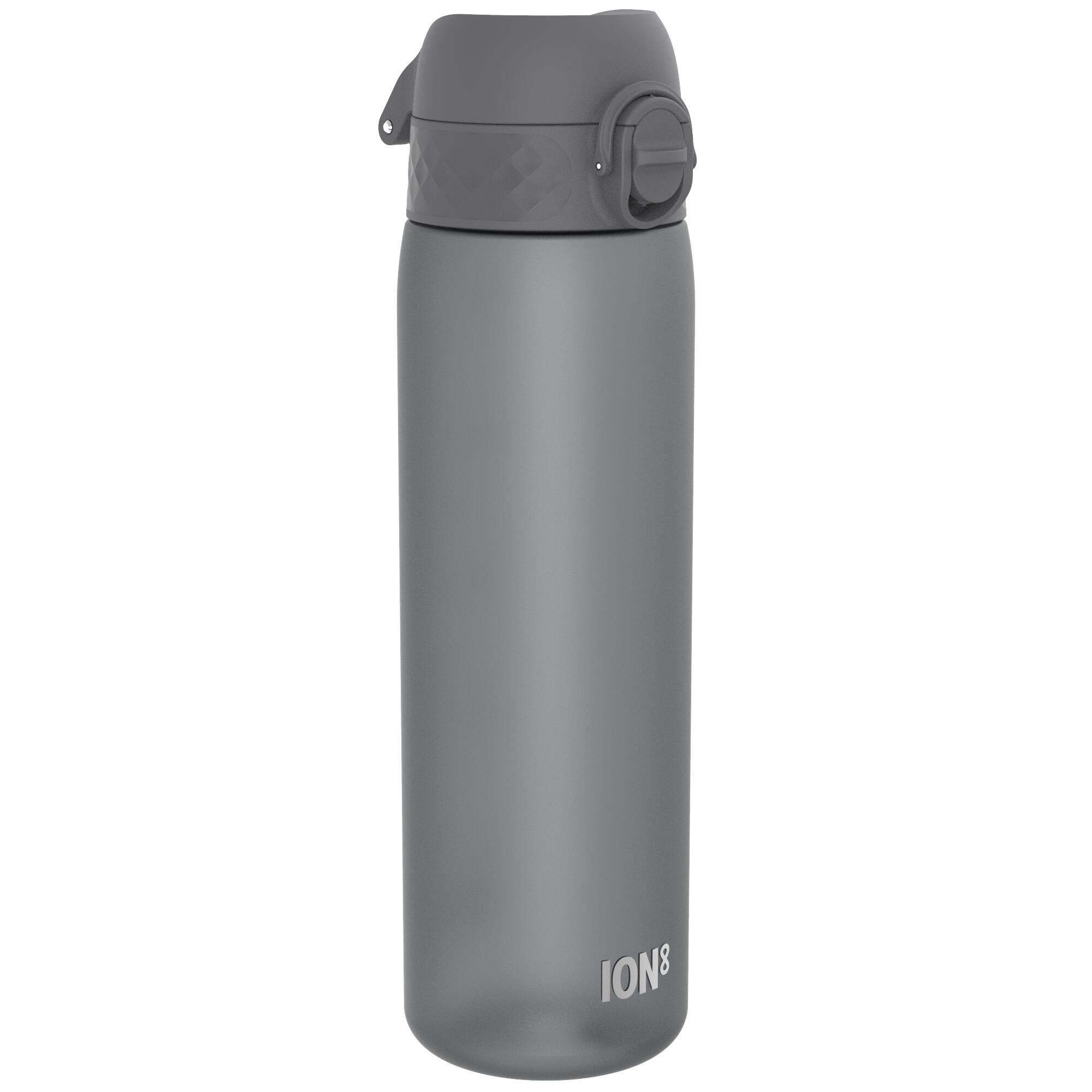 ION8 Leak Proof Slim Water Bottle, Recyclon™, Grey, 500ml (18oz)
