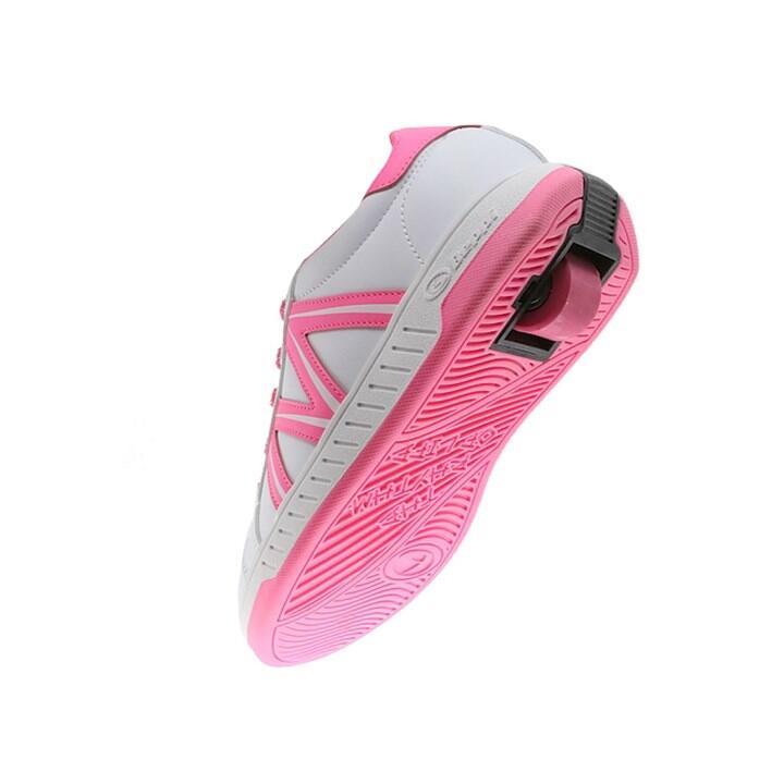 Classic - White/Pink Wheeled Heeled Shoe