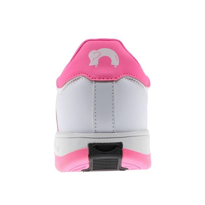 Classic - White/Pink Wheeled Heeled Shoe 3/5
