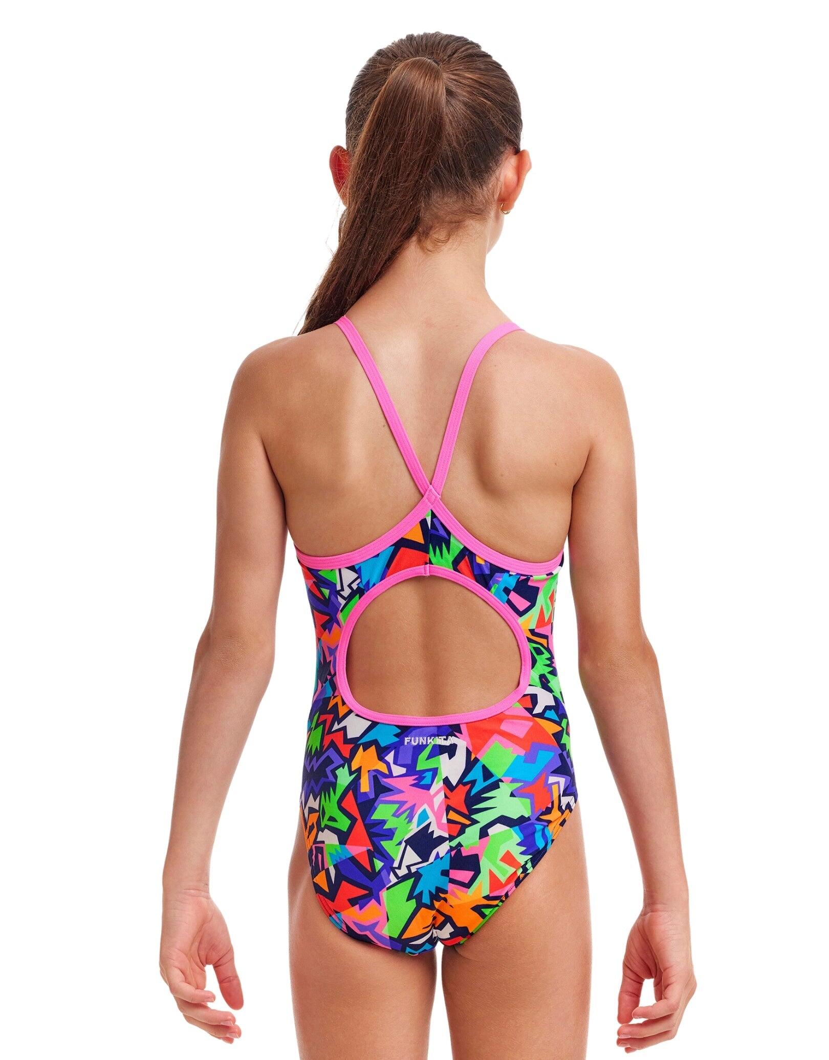 Funkita Girls Sharp Edges Diamond Back Swimsuit - Multi 2/5