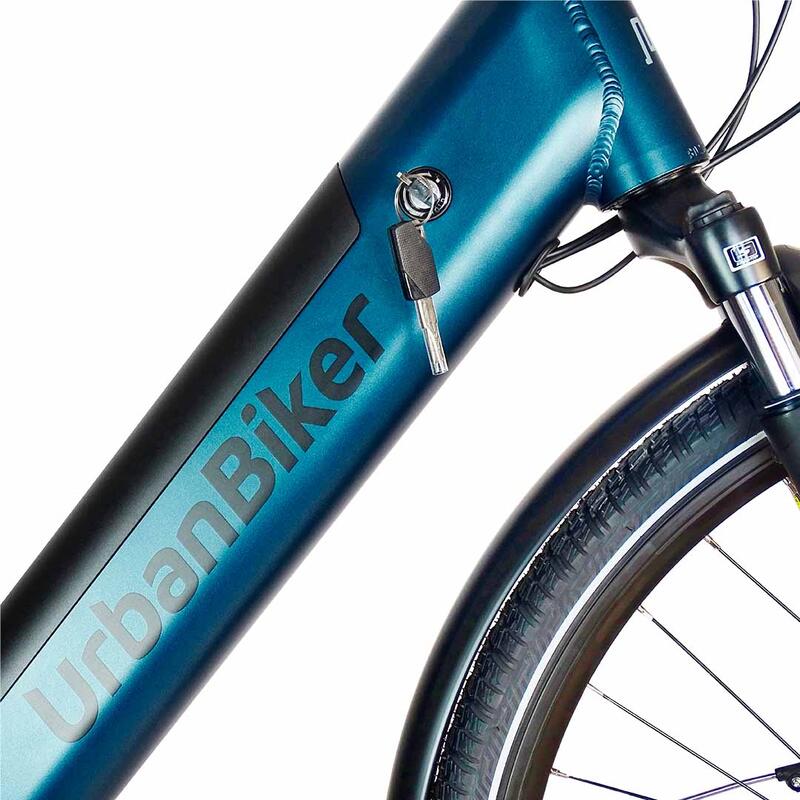 Urbanbiker Sidney PLUS elektrische fiets blauw 28" 540Wh (36v 15Ah)