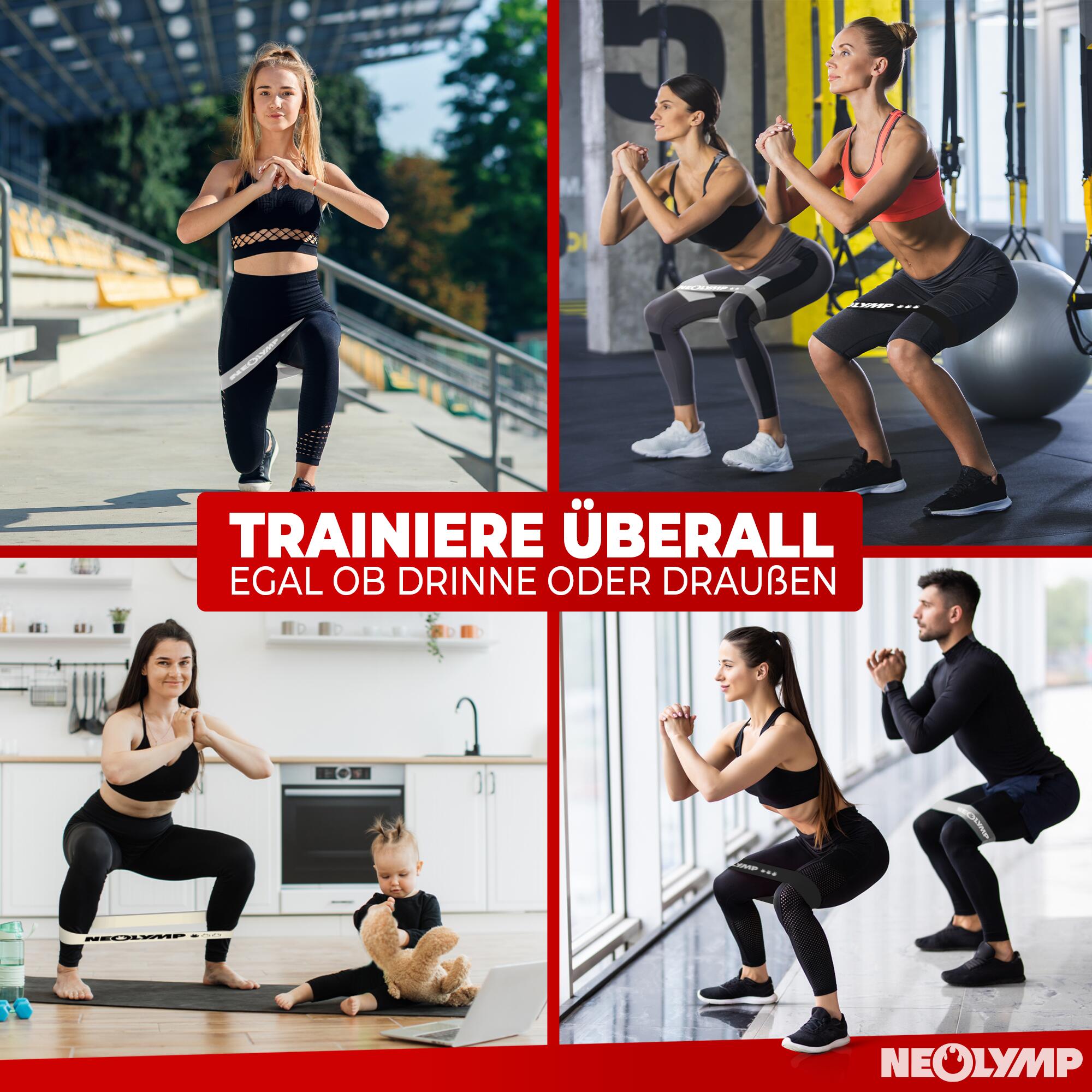 Set di fasce fitness flatband (nere)