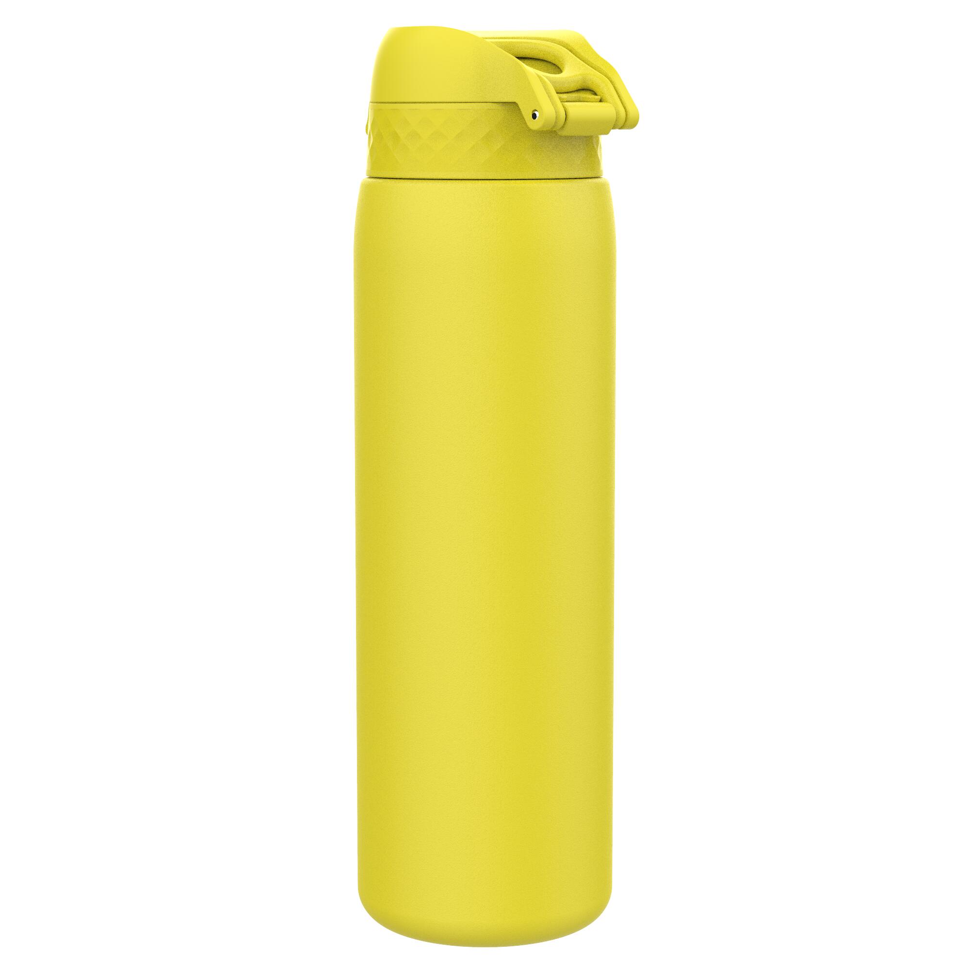 Leak Proof 1 Litre Water Bottle, Stainless Steel, Yellow, 1L 4/7