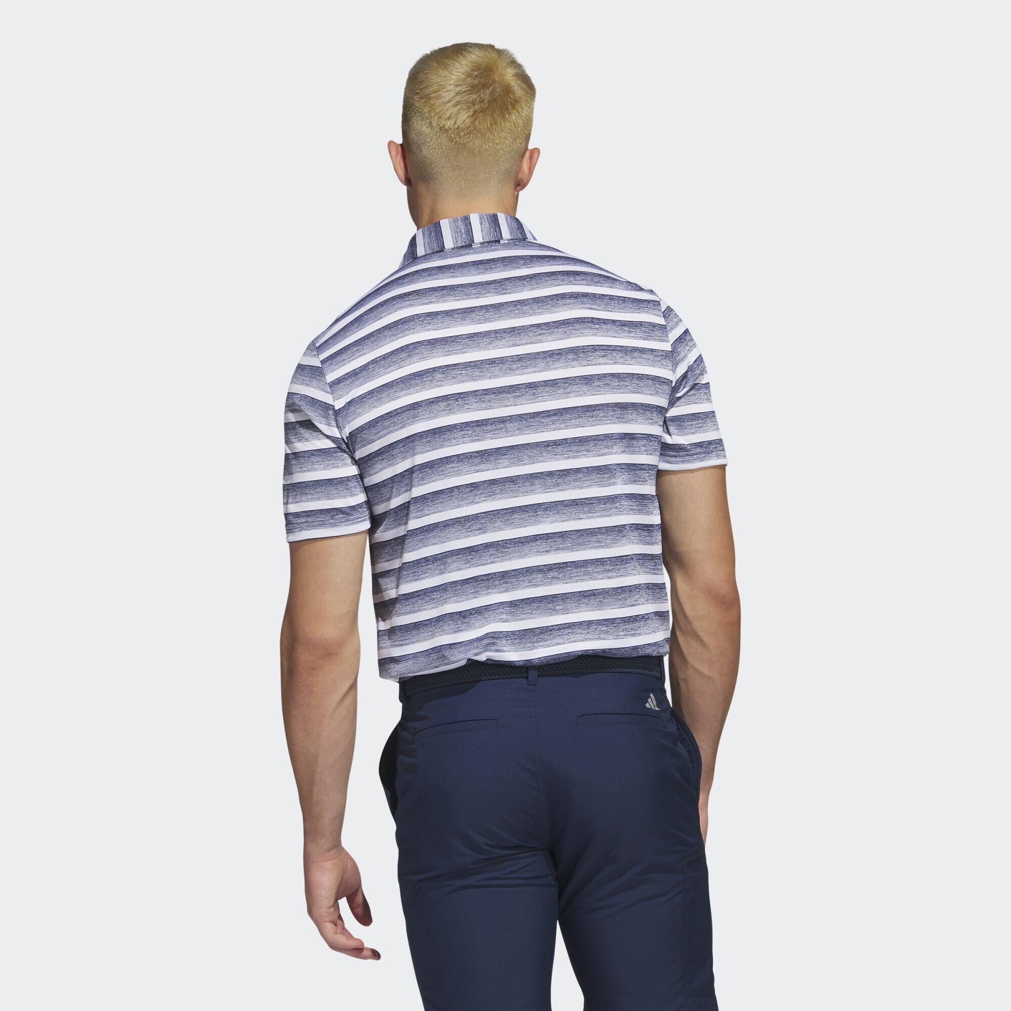 Two-Color Striped Golf Polo Shirt 3/5