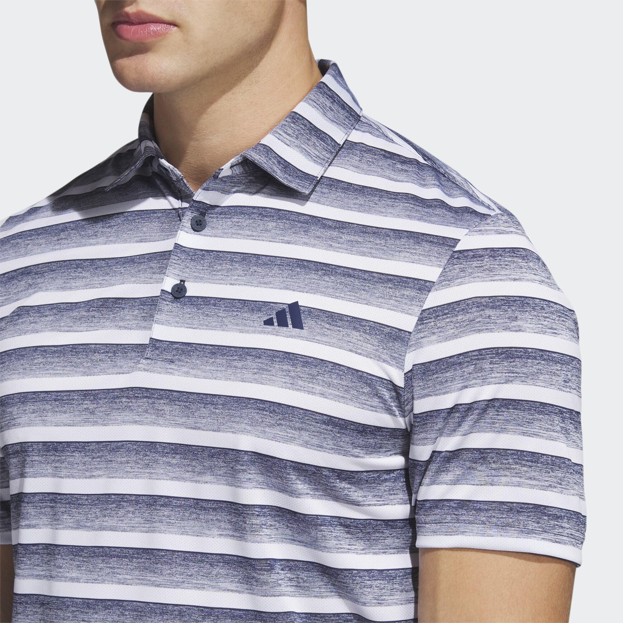 Two-Color Striped Golf Polo Shirt 4/5