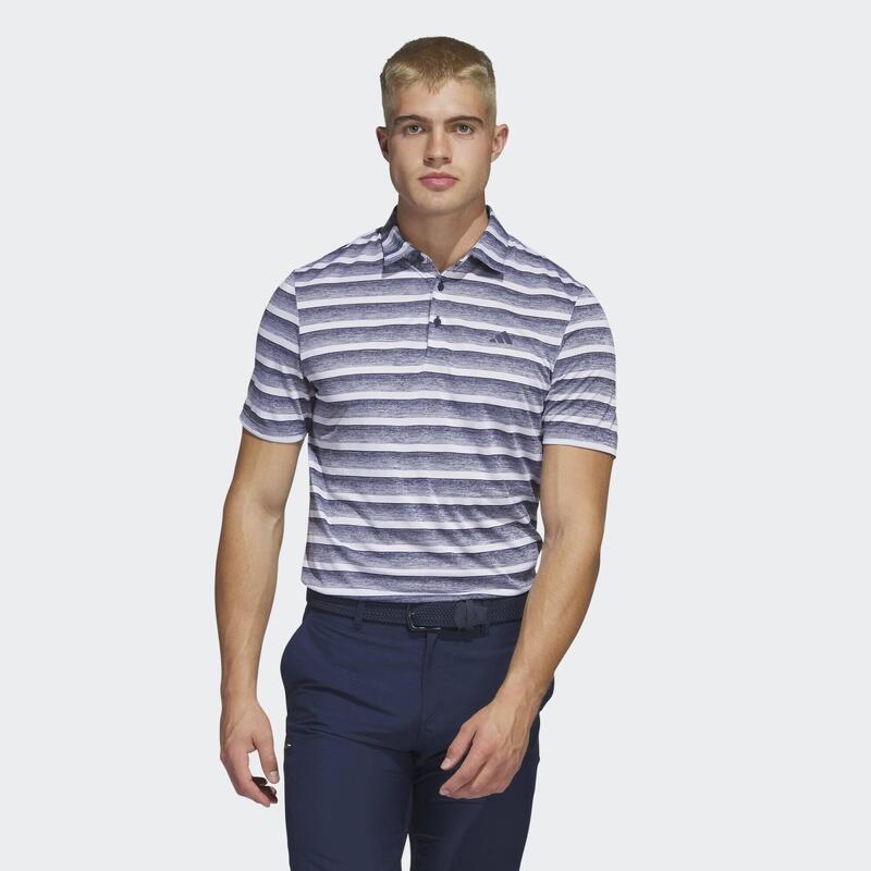 Two-Color Striped Polo Shirt