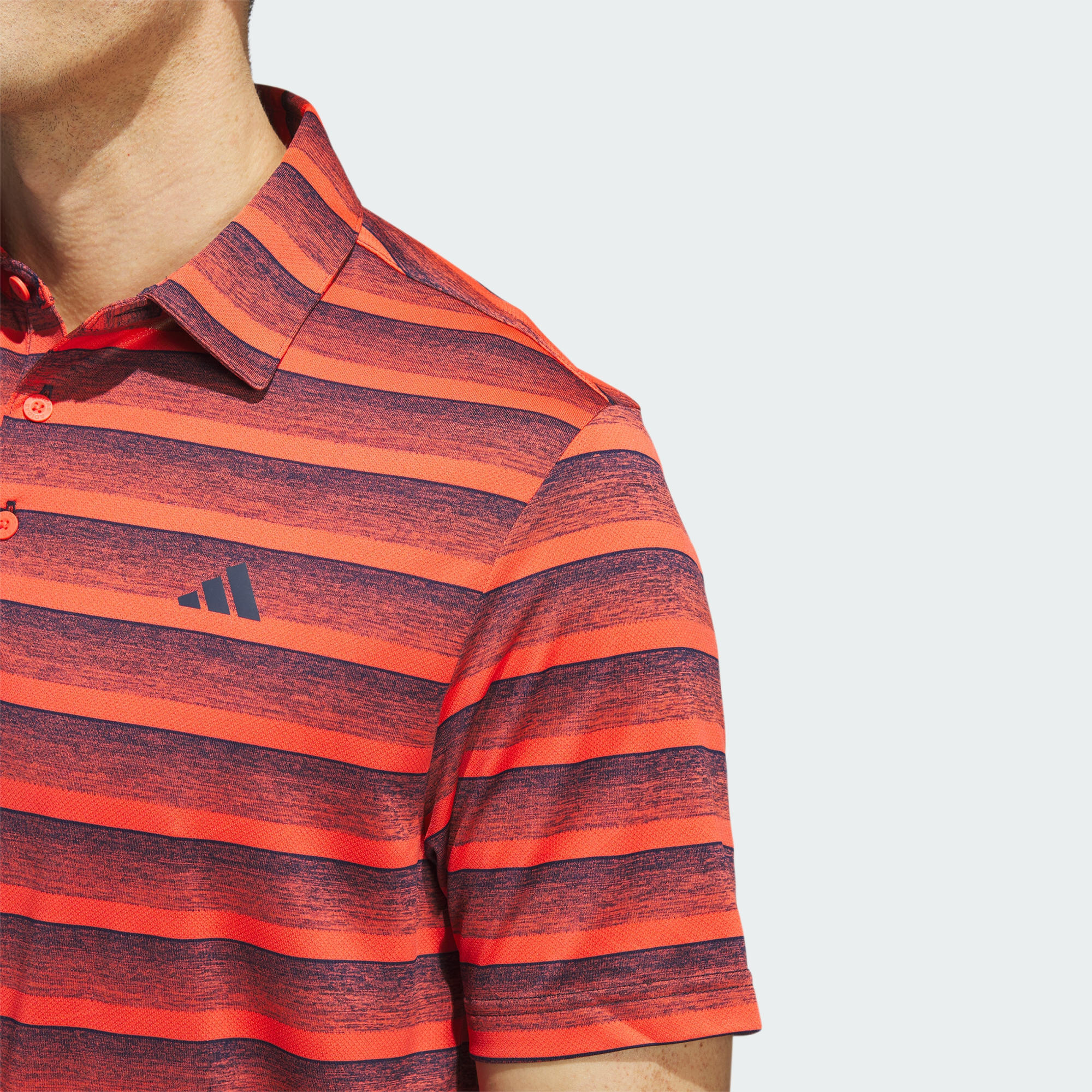 Two-Color Striped Golf Polo Shirt 4/5