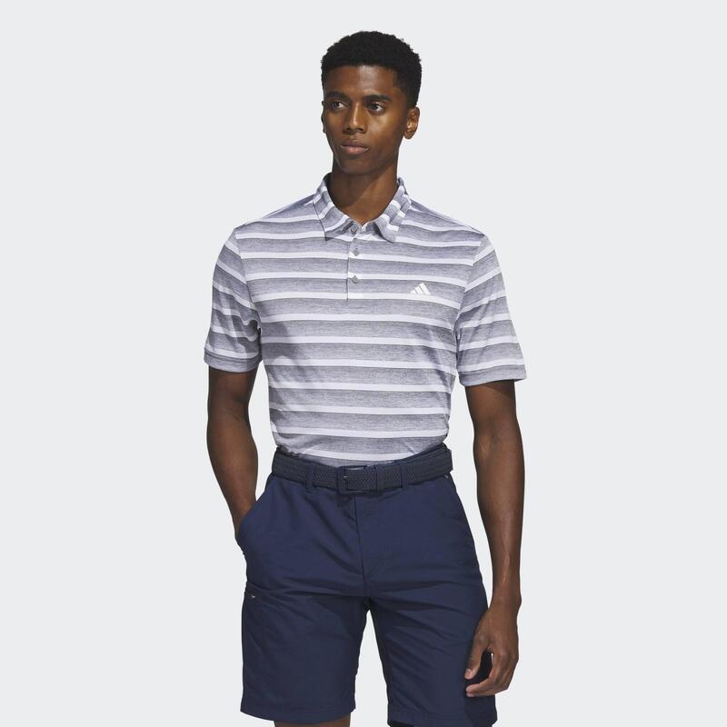 Two-Color Striped Polo Shirt