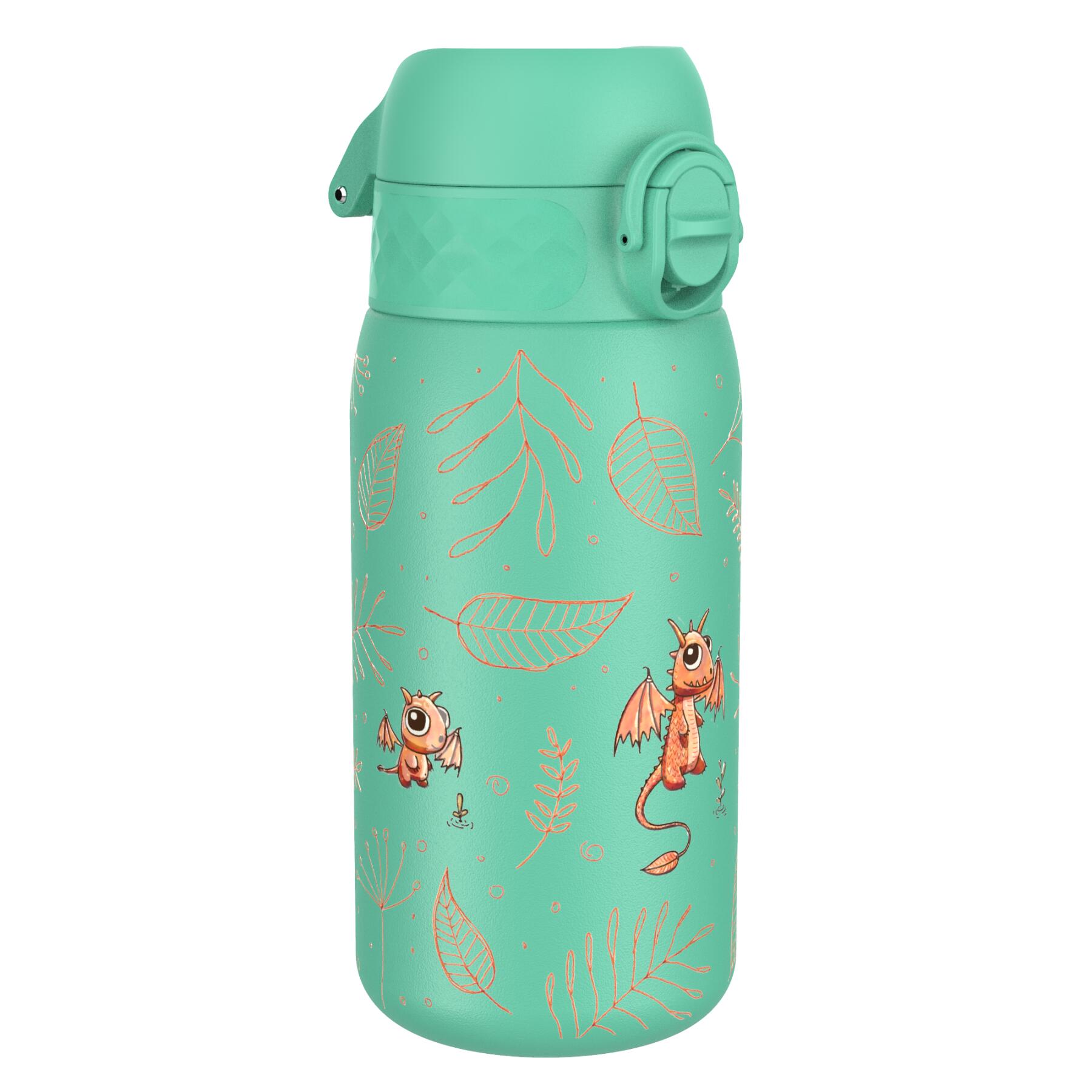 ION8 Leak Proof Kids Water Bottle, Stainless Steel, Egg to Dragon, 400ml (13oz)