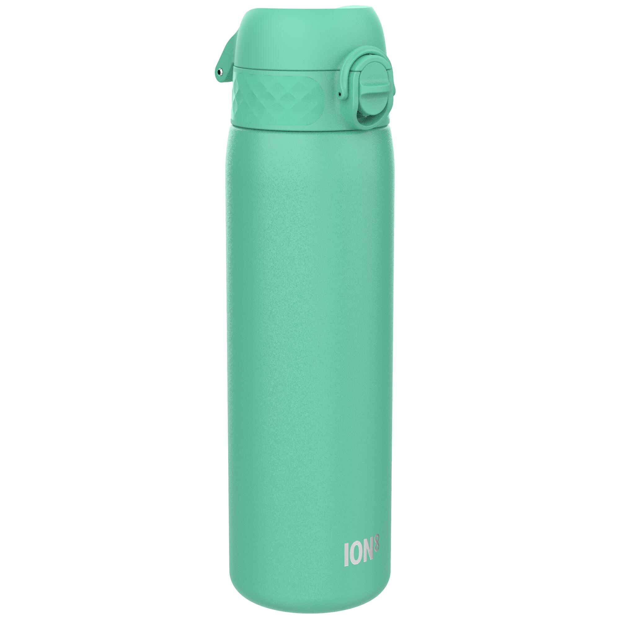ION8 Leak Proof Slim Water Bottle, Stainless Steel, Teal, 600ml (20oz)
