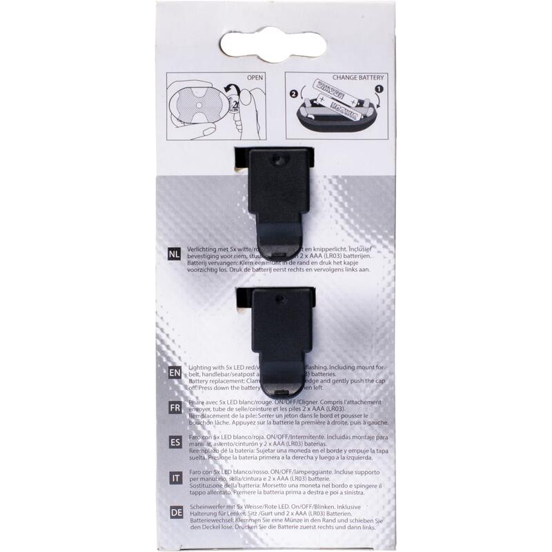 SIMSON batterie d'éclairage à LED noir / rouge