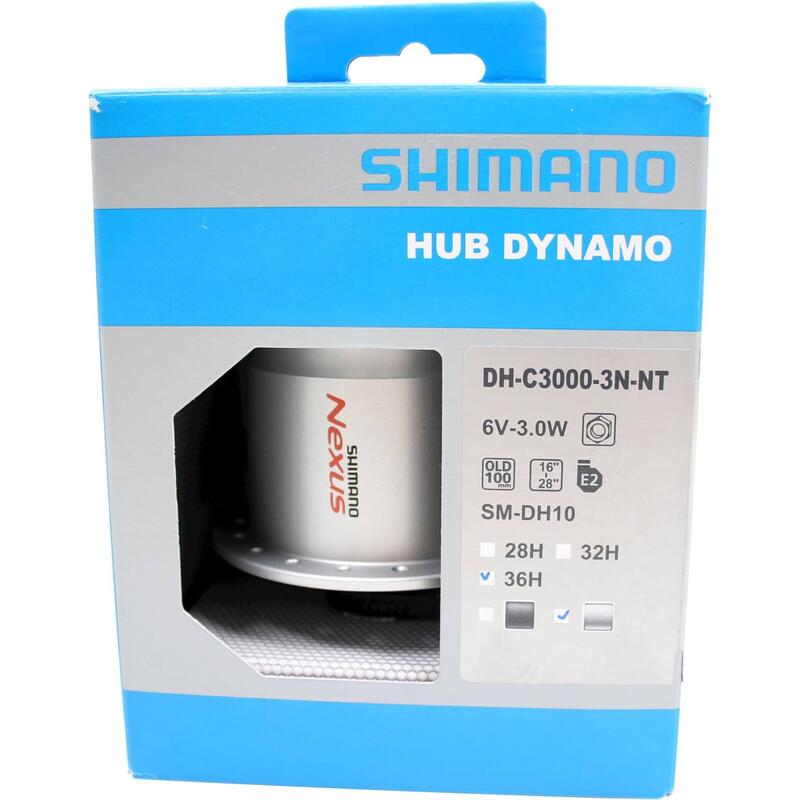 Nabendynamo Shimano Nexus DH-C3000-3N-NT