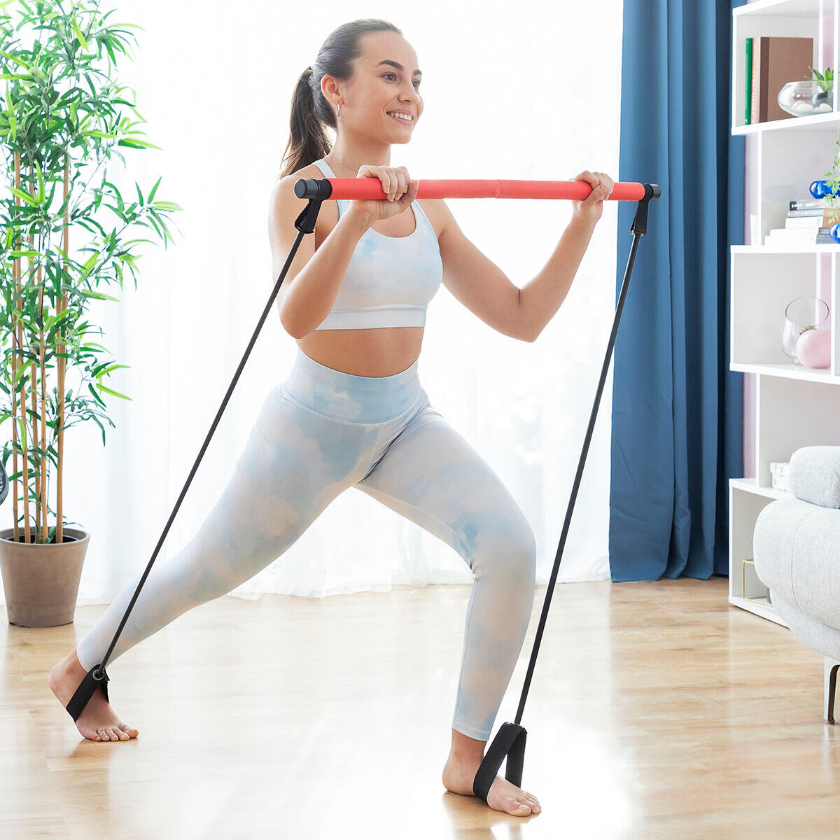 Barra da Fitness con Bande Elastiche e Manuale per gli Esercizi InnovaGoods 2/5