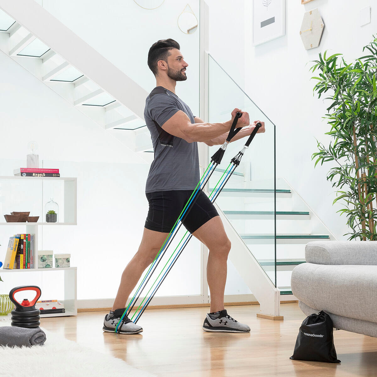 Set de Bandes de Résistance avec Accessoires et Guide d´Entraînement (x5) Innova 4/5