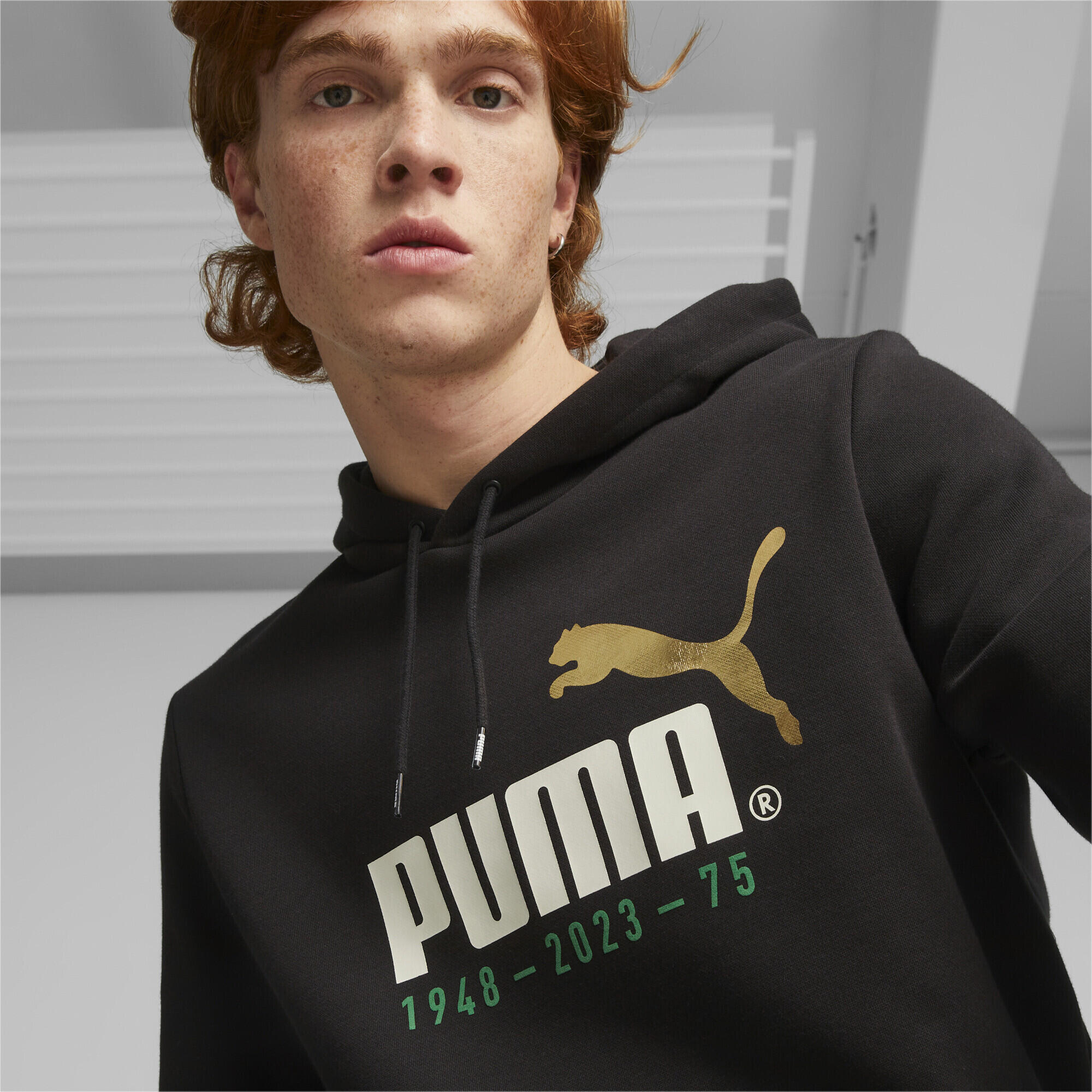 No. 1 Logo Celebration hoodie voor heren PUMA Black 3/6