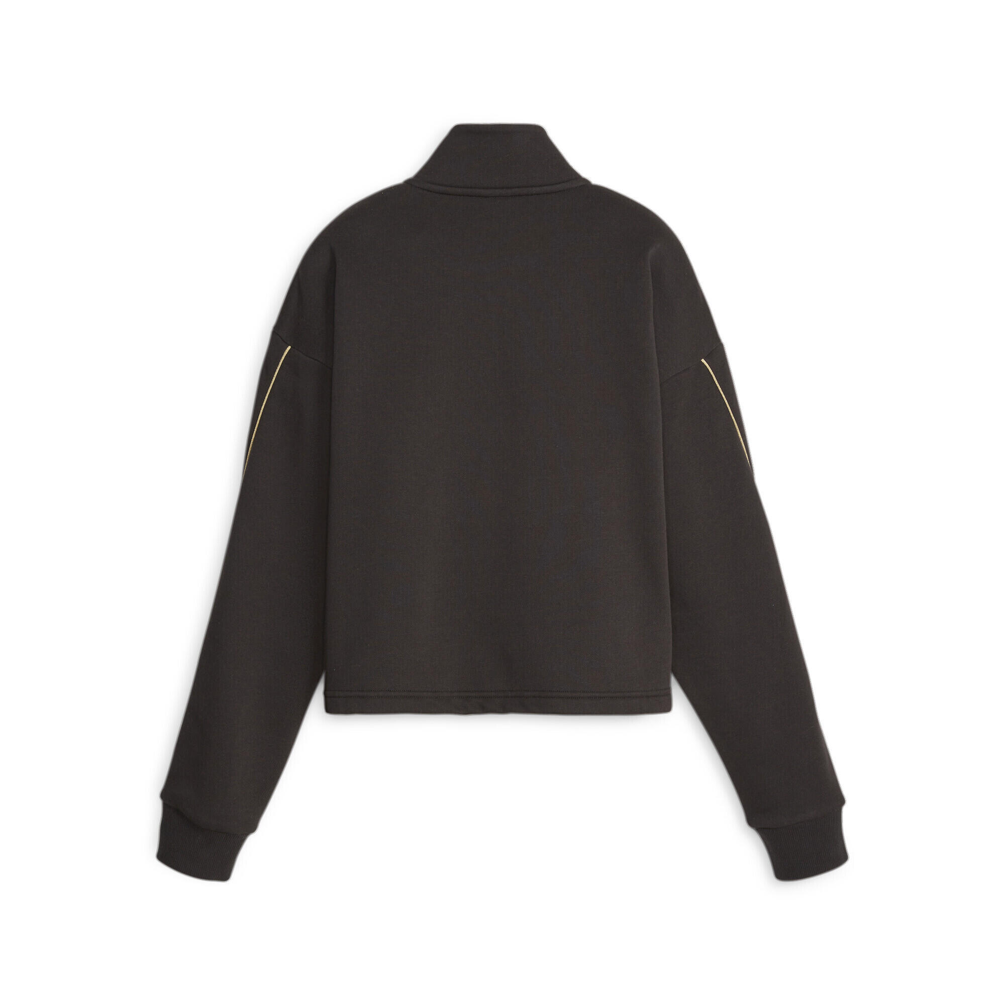 Sweat à demi-fermeture zippée ESS+ Minimal Gold Femme PUMA Black 6/6