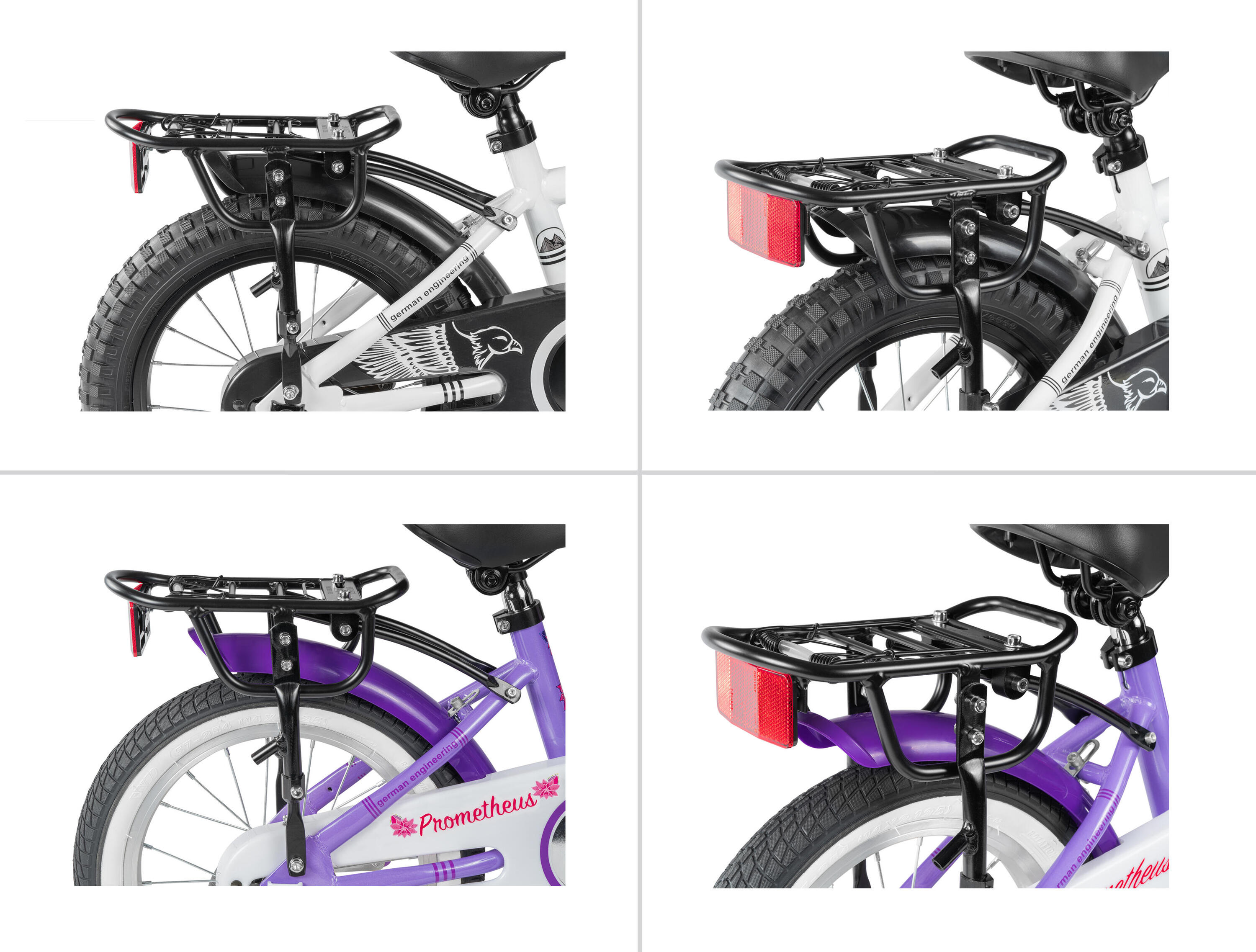 Fahrrad Gepäckträger für 12 - 14 Zoll Kinderfahrrad universell - verstellbar 3/6