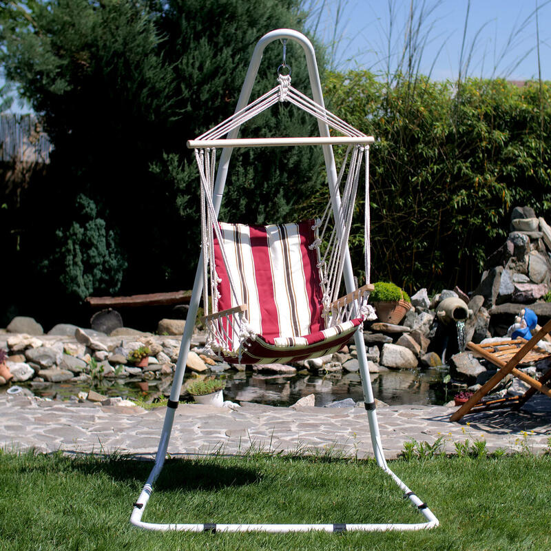 Hamac tip scaun, rosu, max 150 kg, 100x50 cm, Craig