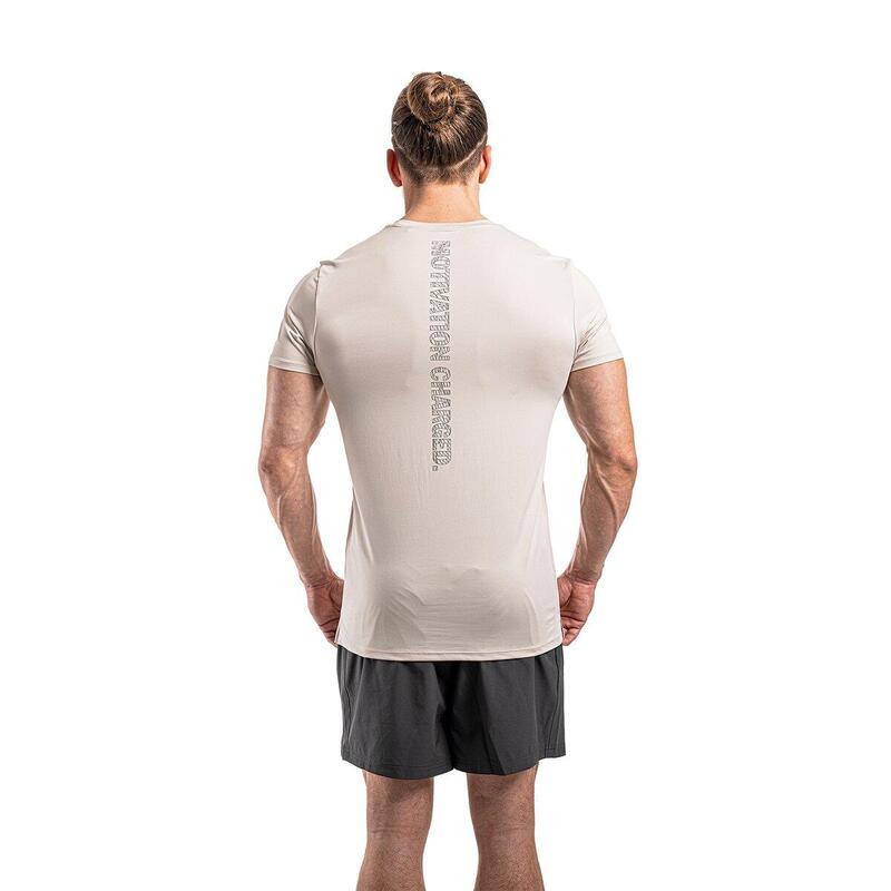 Men 6in1 Plain Tight-Fit Gym Running Sports T Shirt Fitness Tee - WHITE