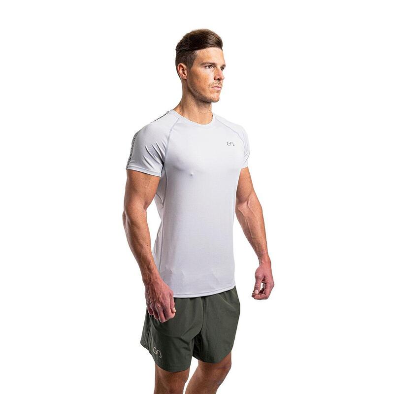 Men 6in1 Dri-Fit Stretchy Gym Running Sports T Shirt Fitness Tee - GREY