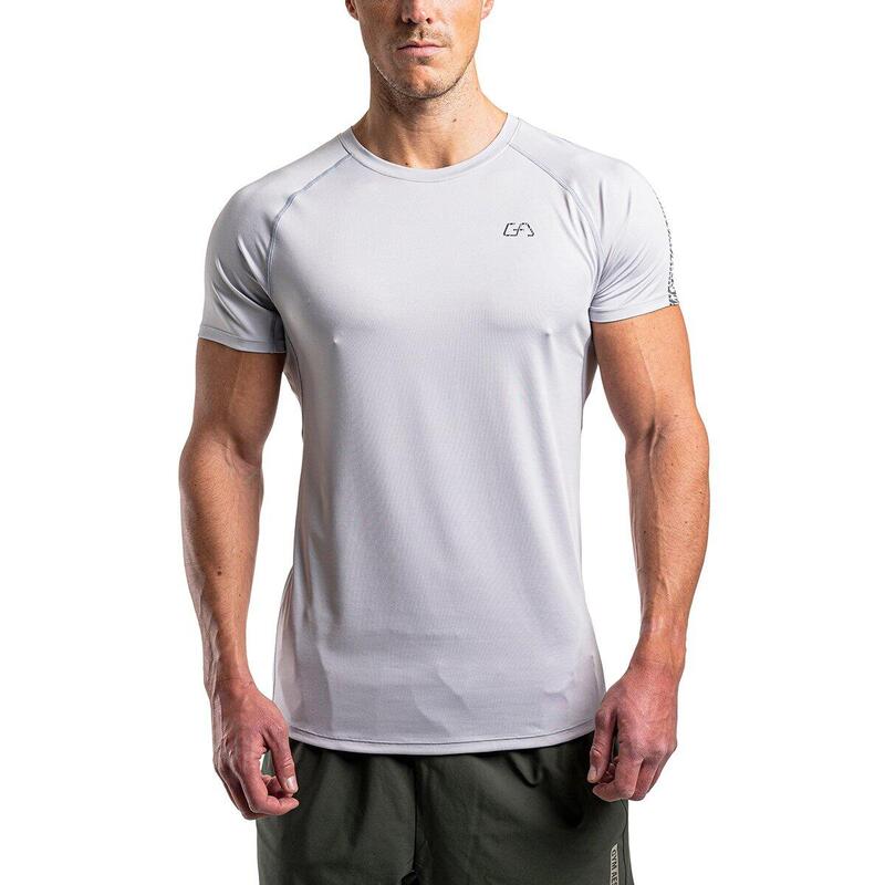 Men 6in1 Dri-Fit Stretchy Gym Running Sports T Shirt Fitness Tee - GREY