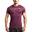 Men Print Tight-Fit Stretchy Gym Running Sports T Shirt Fitness Tee - Purple