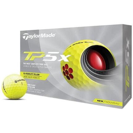 Boite de 12 Balles de Golf TaylorMade TP5 X Jaune
