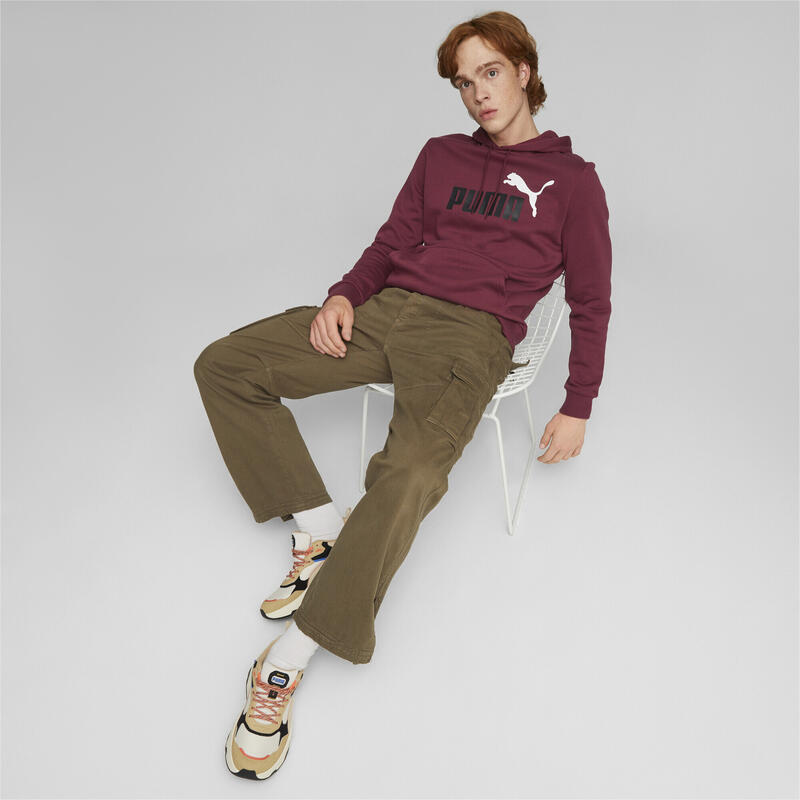 Essentials+ Two-Tone Big Logo Hoodie Herren PUMA Dark Jasper Red