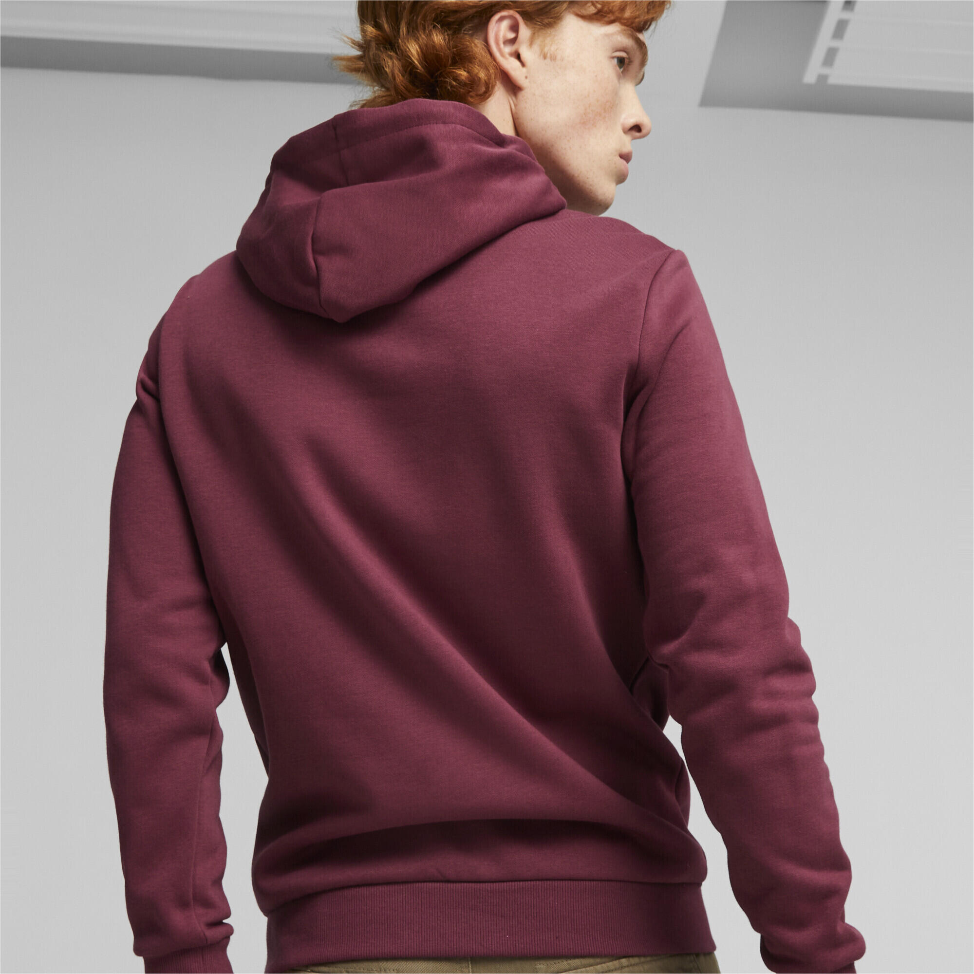 Essentials+ hoodie met groot tweekleurig logo voor heren PUMA Dark Jasper Red 4/6