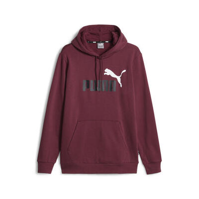 Essentials+ tweekleurige hoodie met groot logo voor heren puma cold green