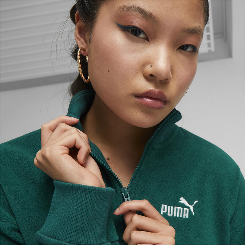 PUMA POWER Colourblock Sweatshirt Damen PUMA Malachite Green