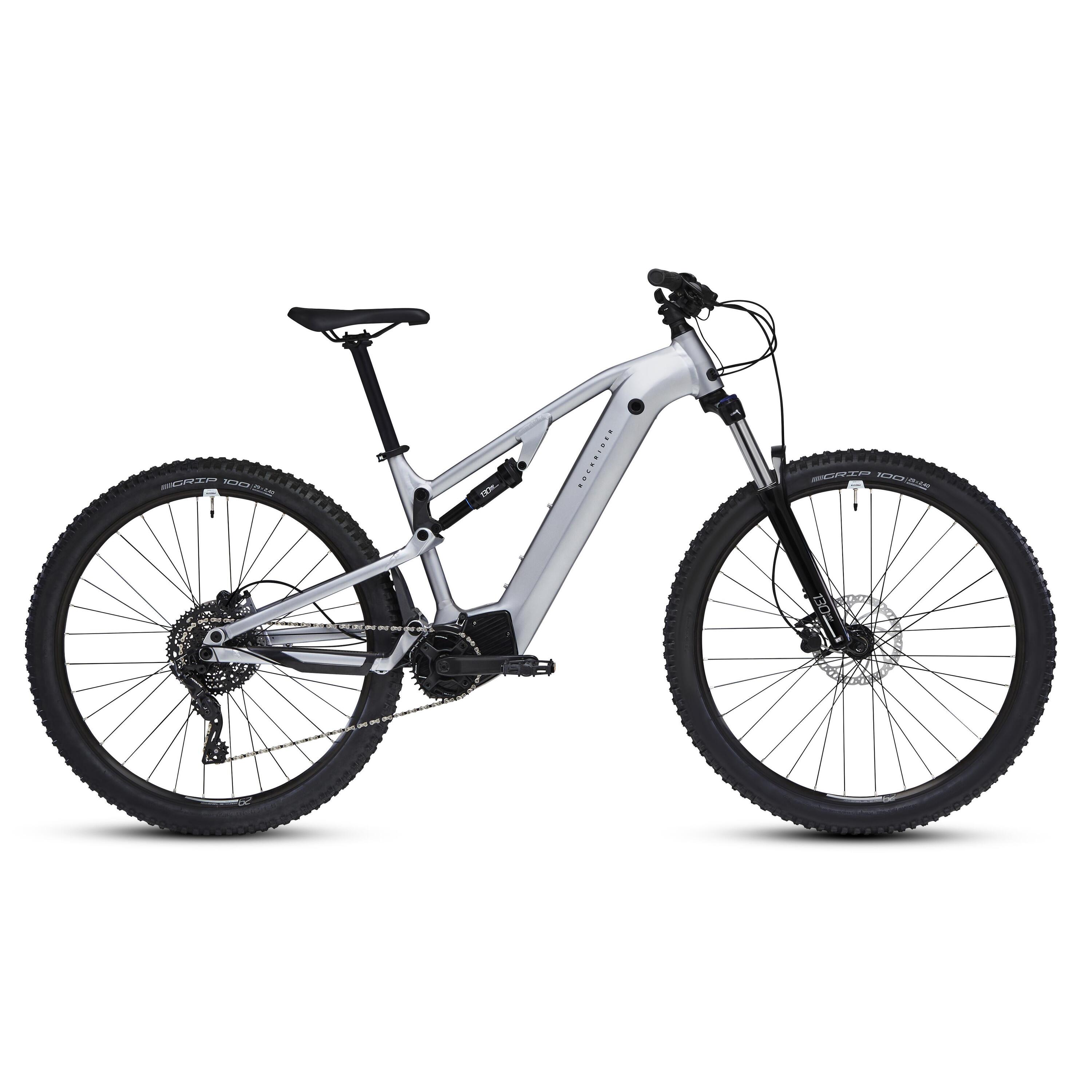 ROCKRIDER Refurbished 29 Inch Full Suspension Electric Mountain Bike-Metal Grey - A Grade