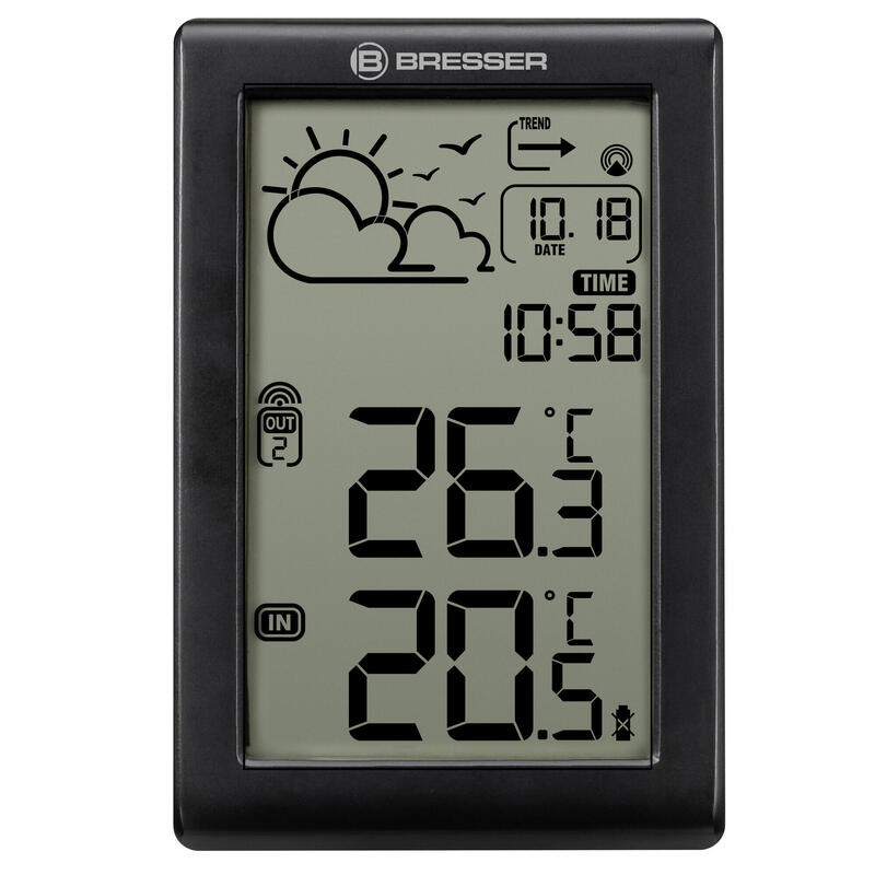 Estação meteorológica Meteo Temp W com sinal horário DCF BRESSER