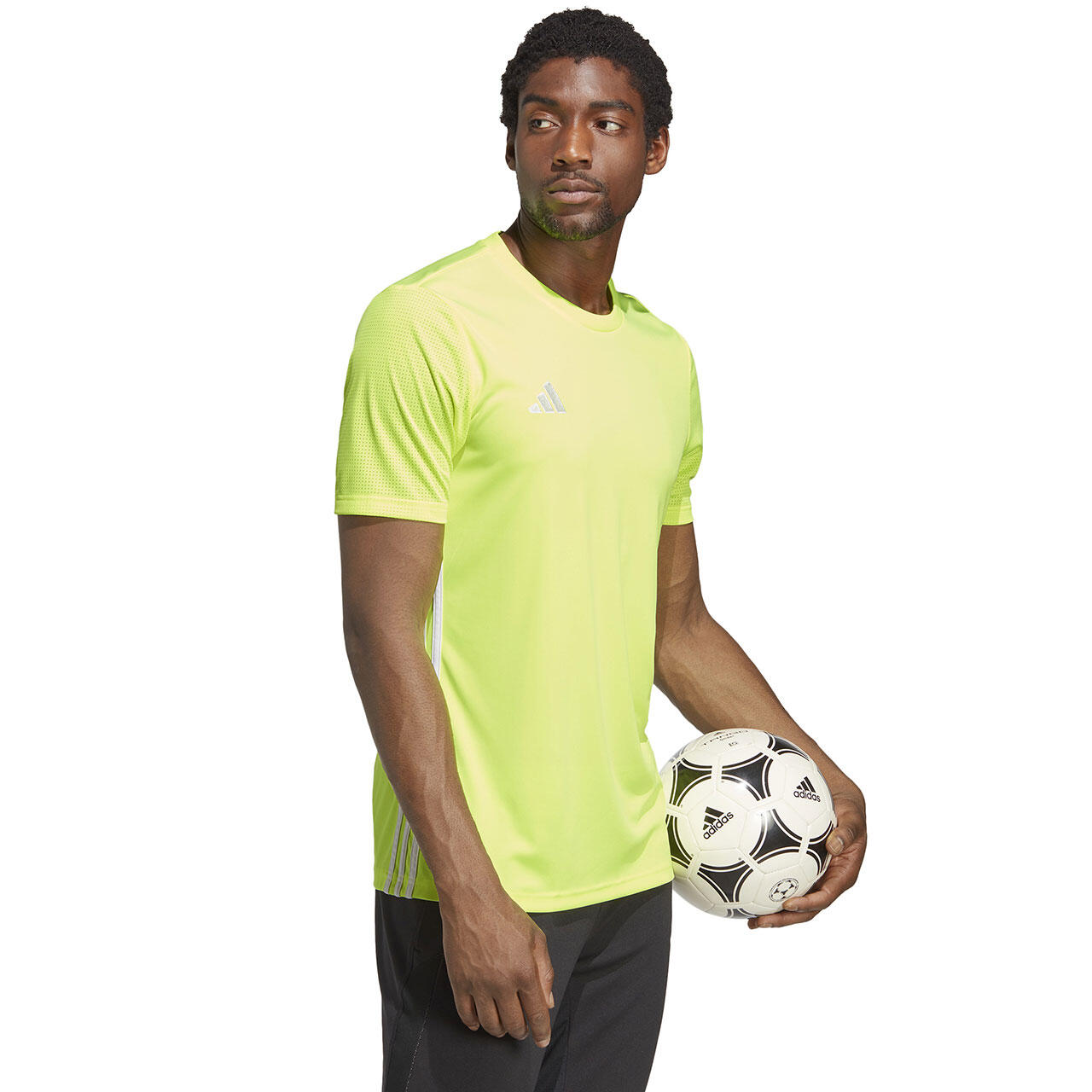 T-shirt adidas Performance Slim Fit Neon Geel 5/8