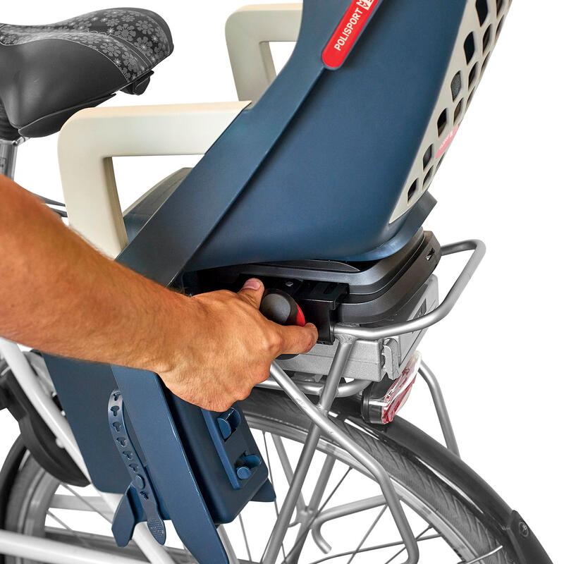 Hinterer Fahrradsitz mit Gepäckträgerbefestigung Kind Polisport Guppy Maxi+ CFS