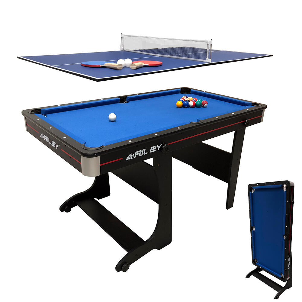 Riley 5ft Folding Pool Table with Table Tennis 2/7