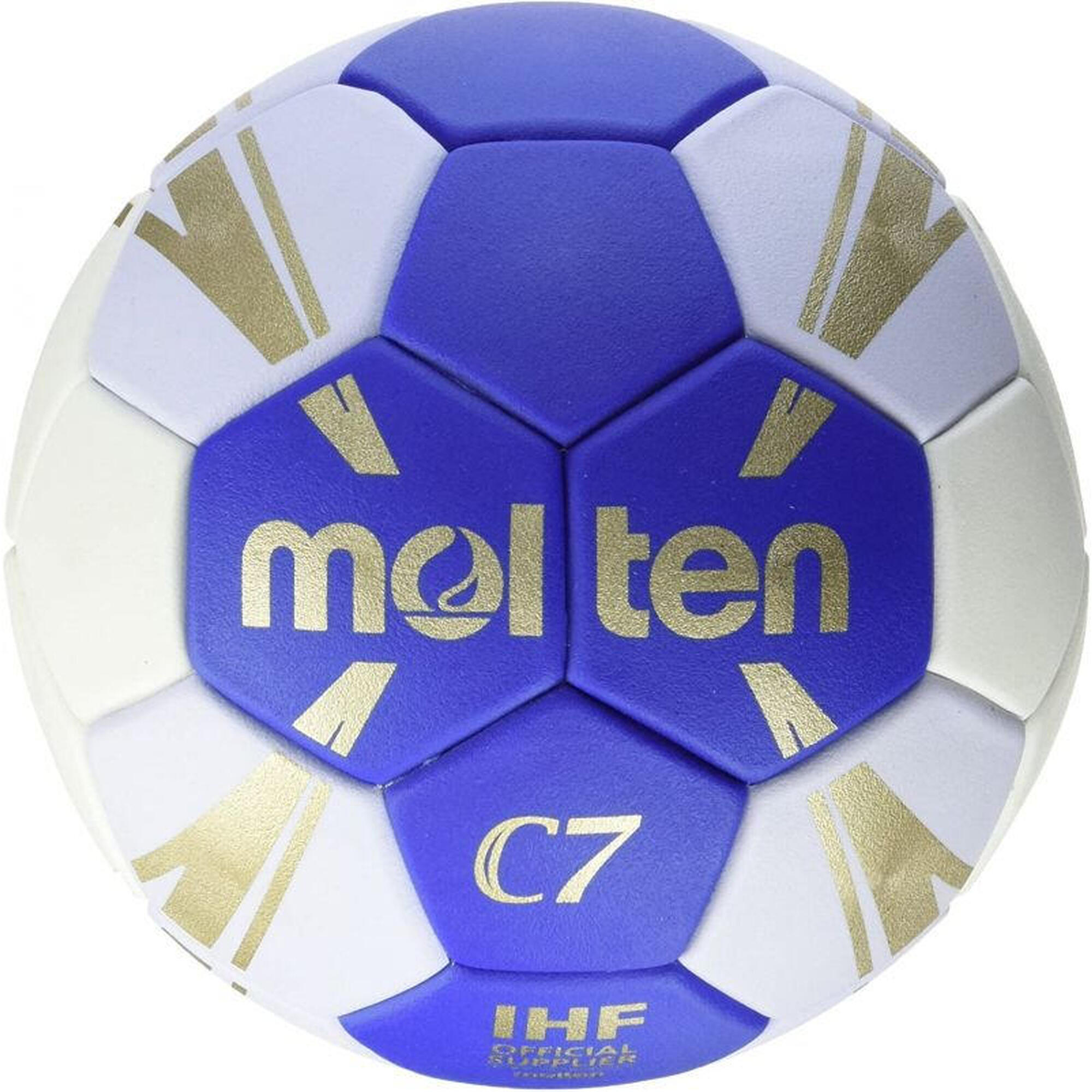 Minge handbal Molten H1C3500 incepatori, super grip, marime 1, alb cu albastru