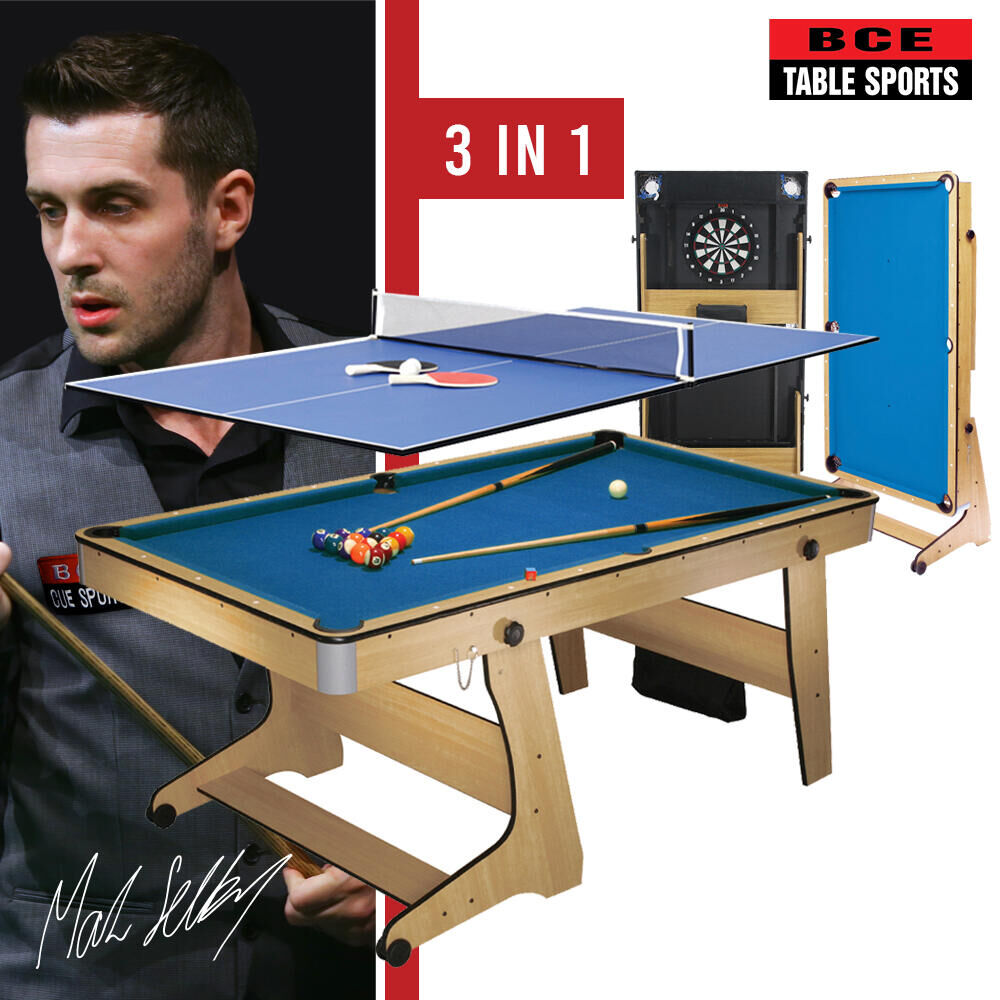 BCE BCE 6ft Folding Pool Table with Table Tennis Top
