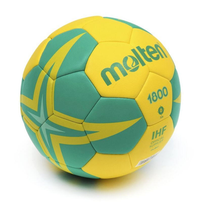 Molten Hx1800 ballon de handball - Jaune/Vert, cuir synthétique, entraînement 5/7